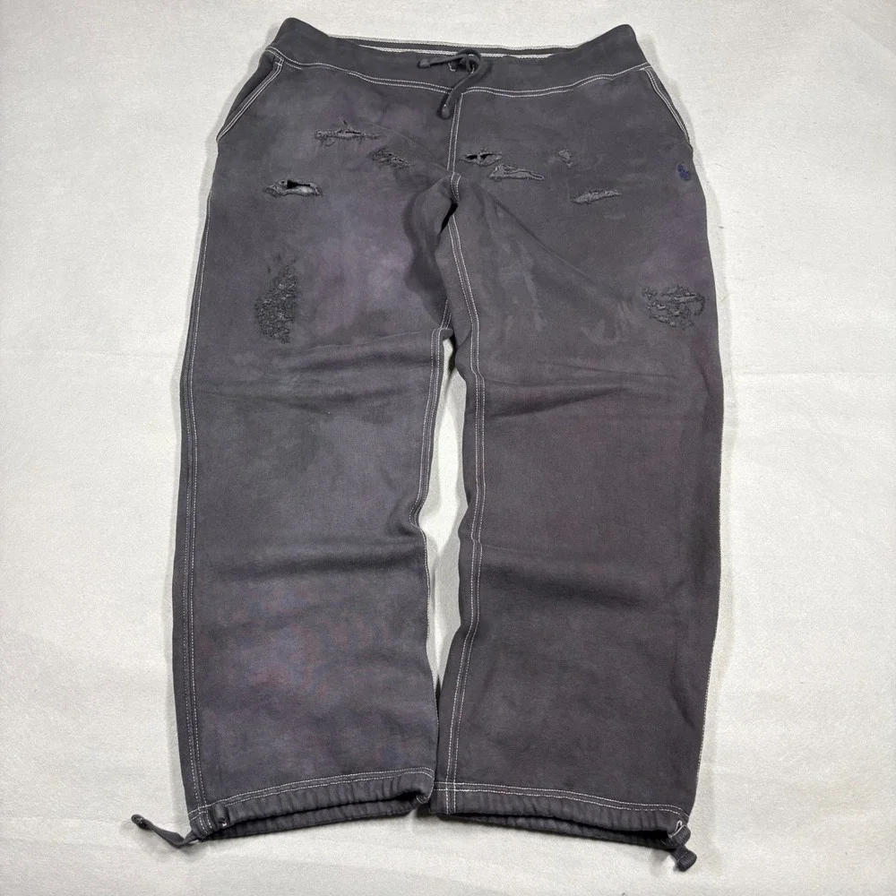 Polo Ralph Lauren Custom Distressed Dye Sweatpants Mens Large Gray Pony Logo